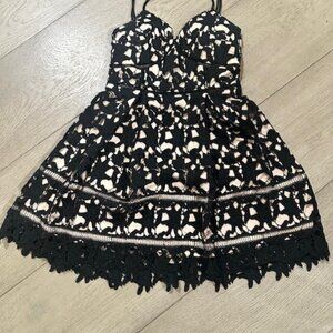 Windsor Fashion Black Lace With Nude Lining XS